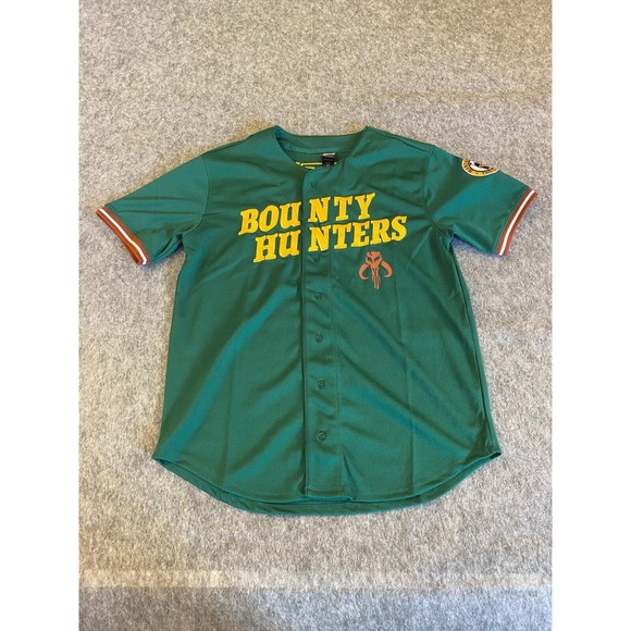 Star Wars Other - Star Wars Boba Fett Baseball Jersey Adult M Green Stitched Bounty Hunters